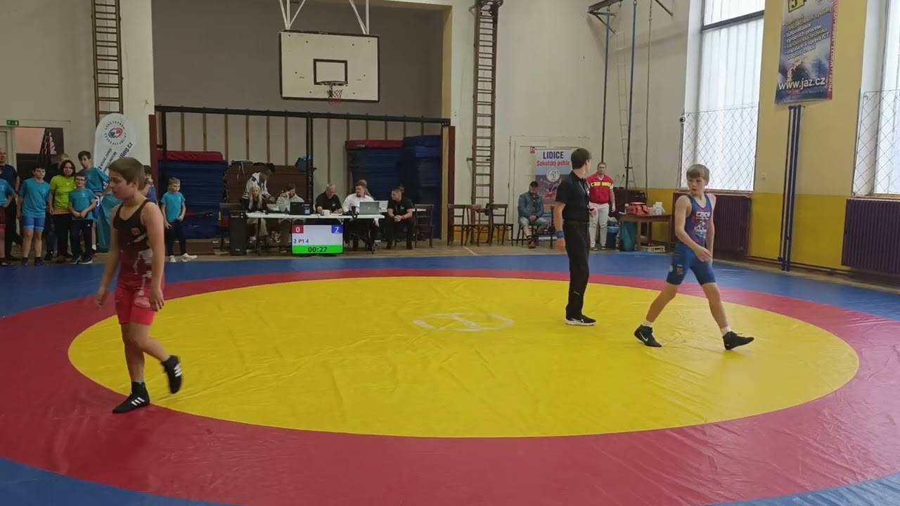Martin Boroš - Mistrovství ČR U13 -47kg utkání č.1