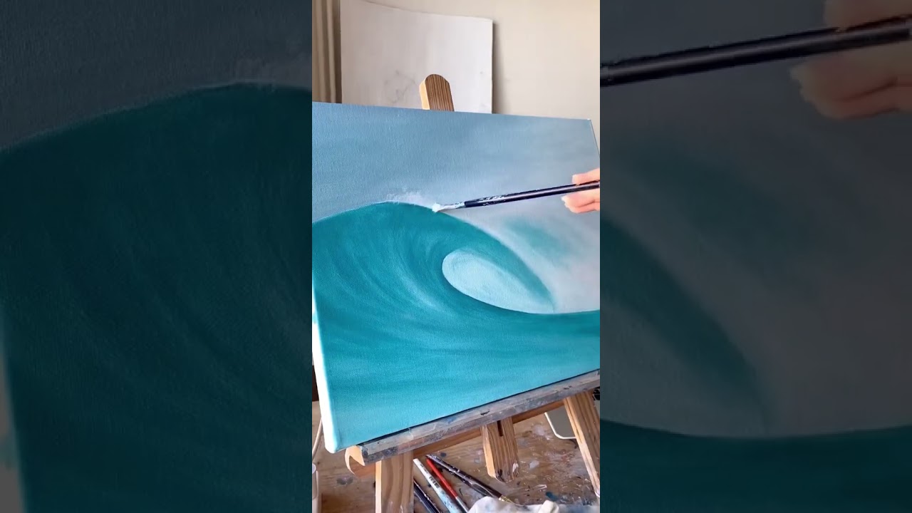 OCEAN WAVE 🌊 #painting #waves #art #ocean #acrylicpainting