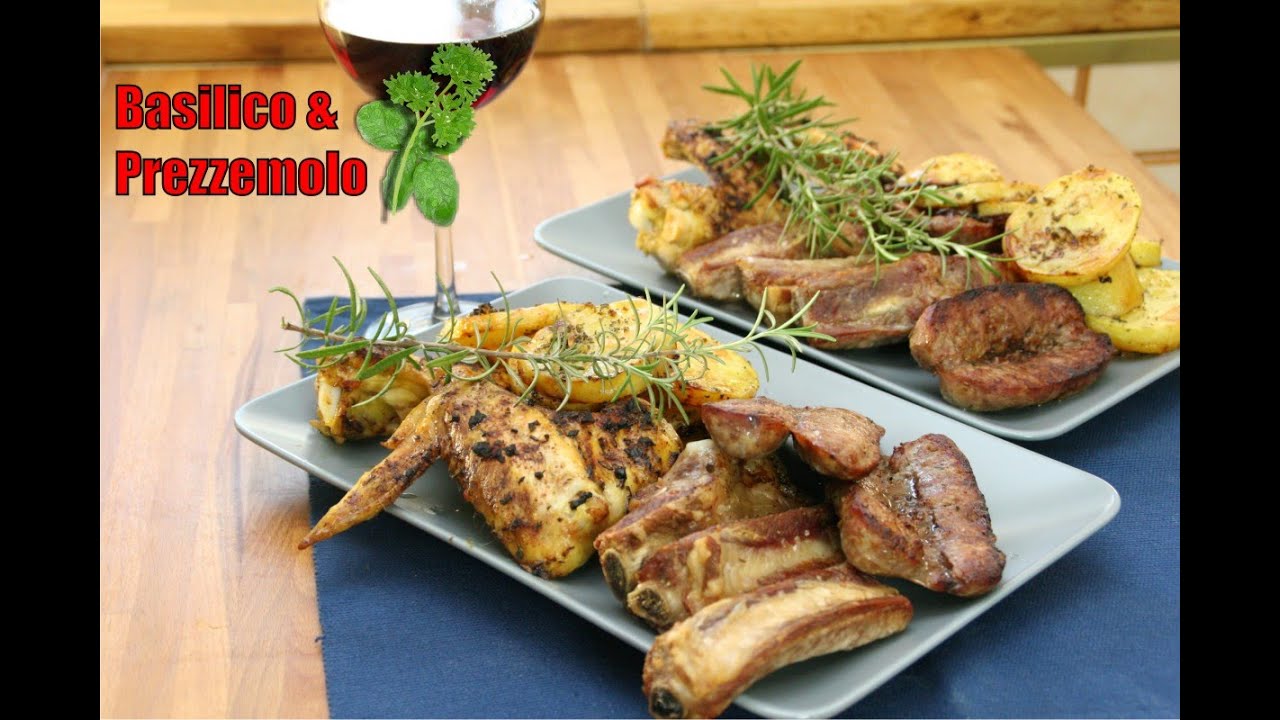 Grigliata di carne nel forno di casa
