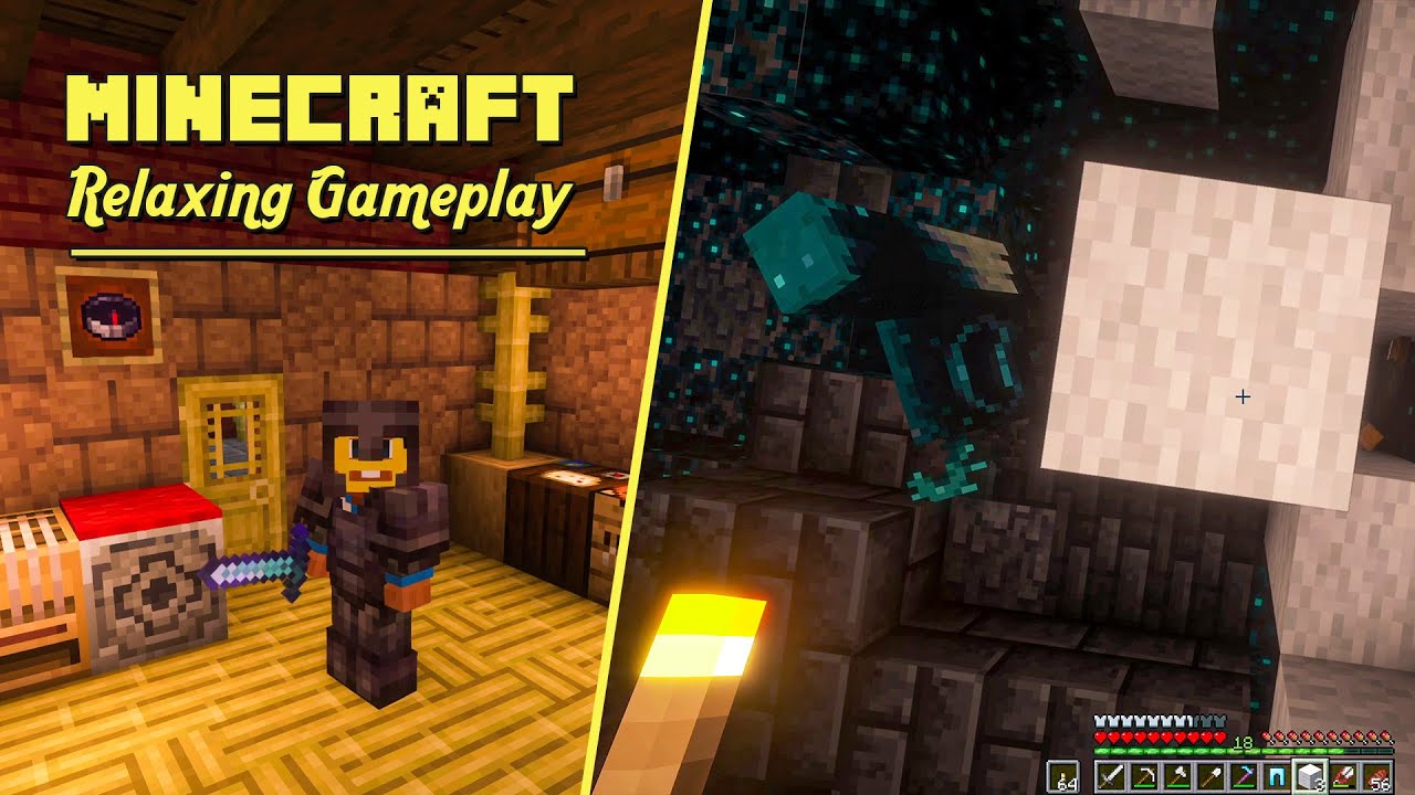 Minecraft Relaxing Gameplay - Ep.25 Netherite Upgrade + Ancient City - (No Commentary)