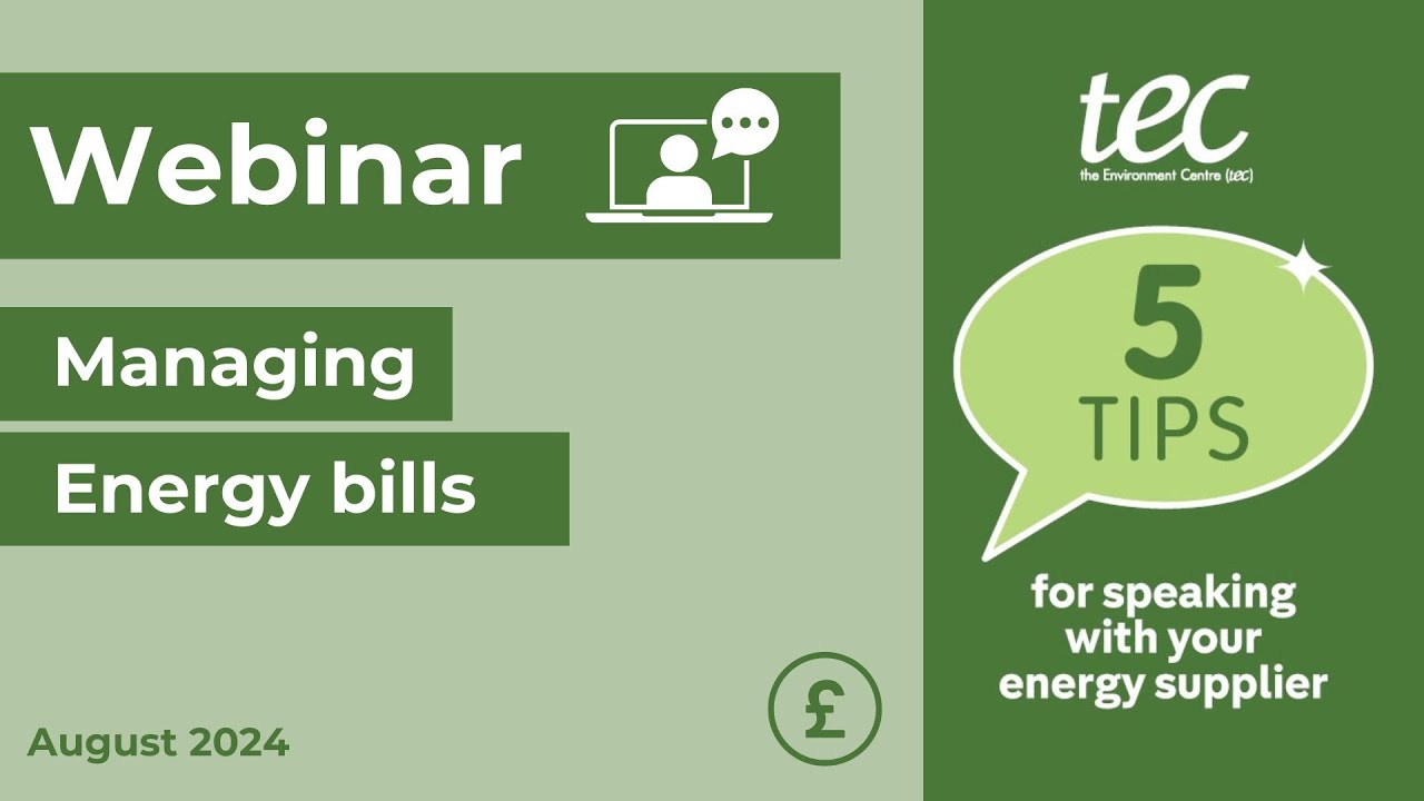 Webinar: Managing Energy Bills workshop