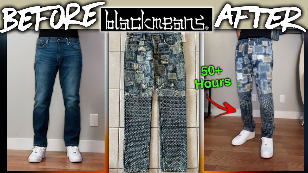 DIY | BLACKMEANS Sashiko Denim Pants | JULIUS