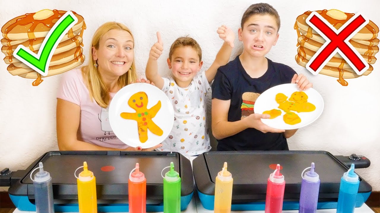 PANCAKE ART CHALLENGE !!! - Mère VS Fils