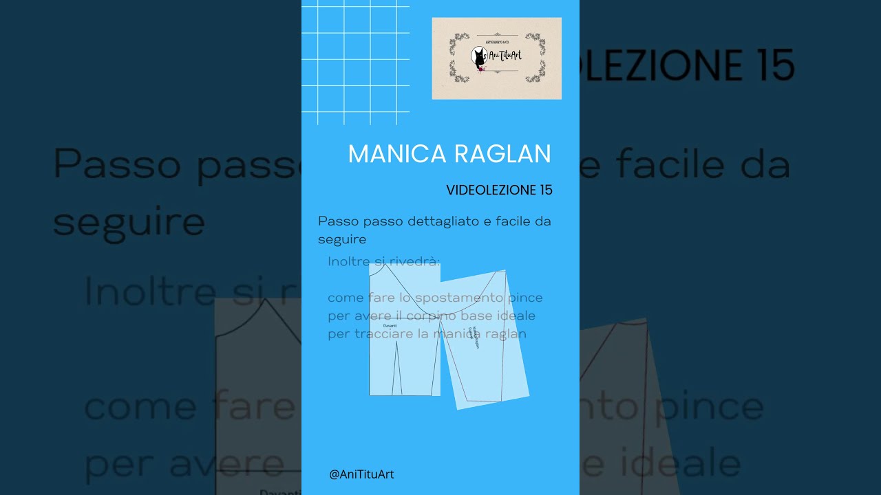 &Egrave; arrivata il nuovo video tutorial - Manica Raglan #diy #tutorial #cartamodelli #modellistica