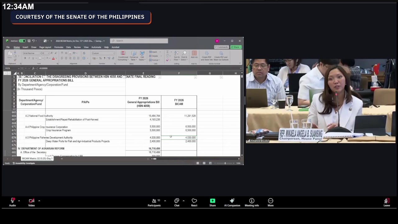 LIVESTREAM: Bicameral conference committee deliberations on the 2026 budget