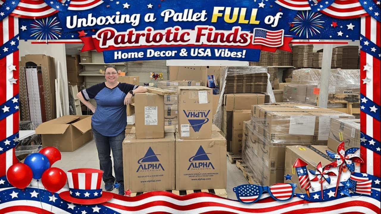 Unboxing a Pallet FULL of Patriotic Finds 🇺🇸 Home Decor & USA Vibes!