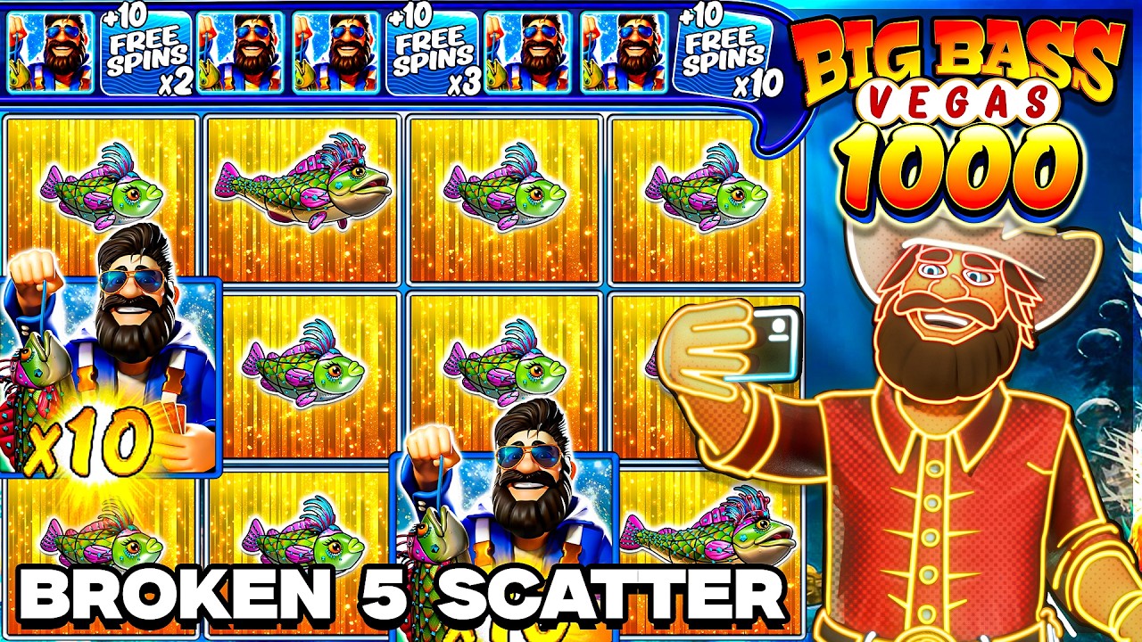 ZBYTY BONUS Z 5 SCATTERAMI W BIG BASS VEGAS 1000!!