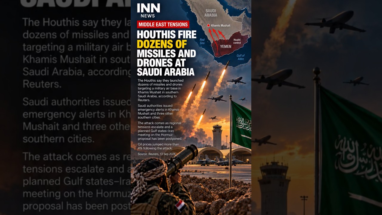 Houthis Fire Dozens of Missiles and Drones at Saudi Arabia