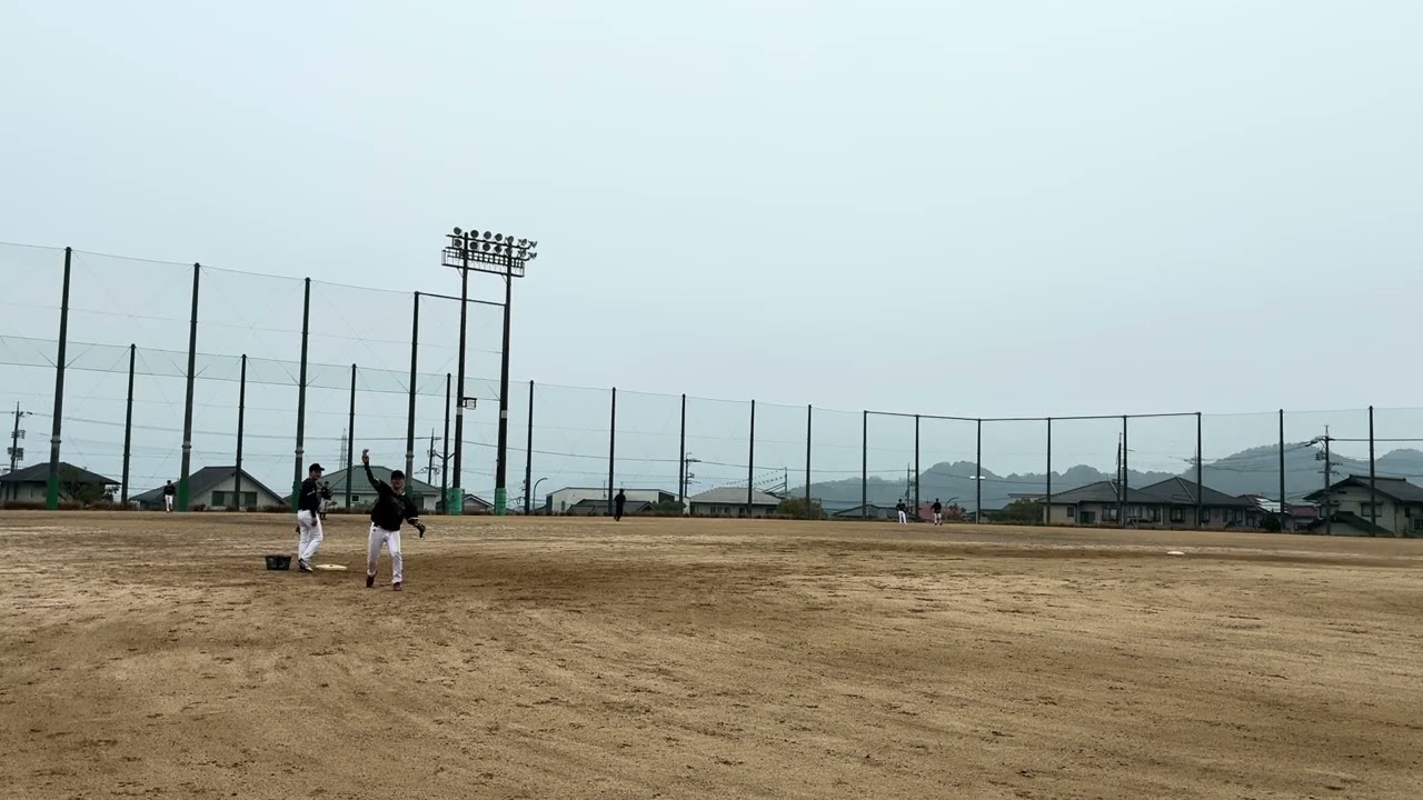 2026年2月15日 今年初練習(外野ノック)