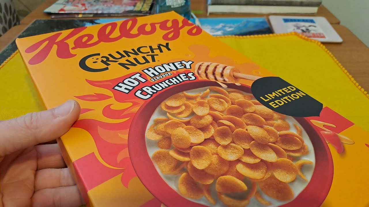 Kellogg's. Хрустящие орехи. Хрустящие хлопья со вкусом острого меда. (Ограниченная серия). Дегуст...