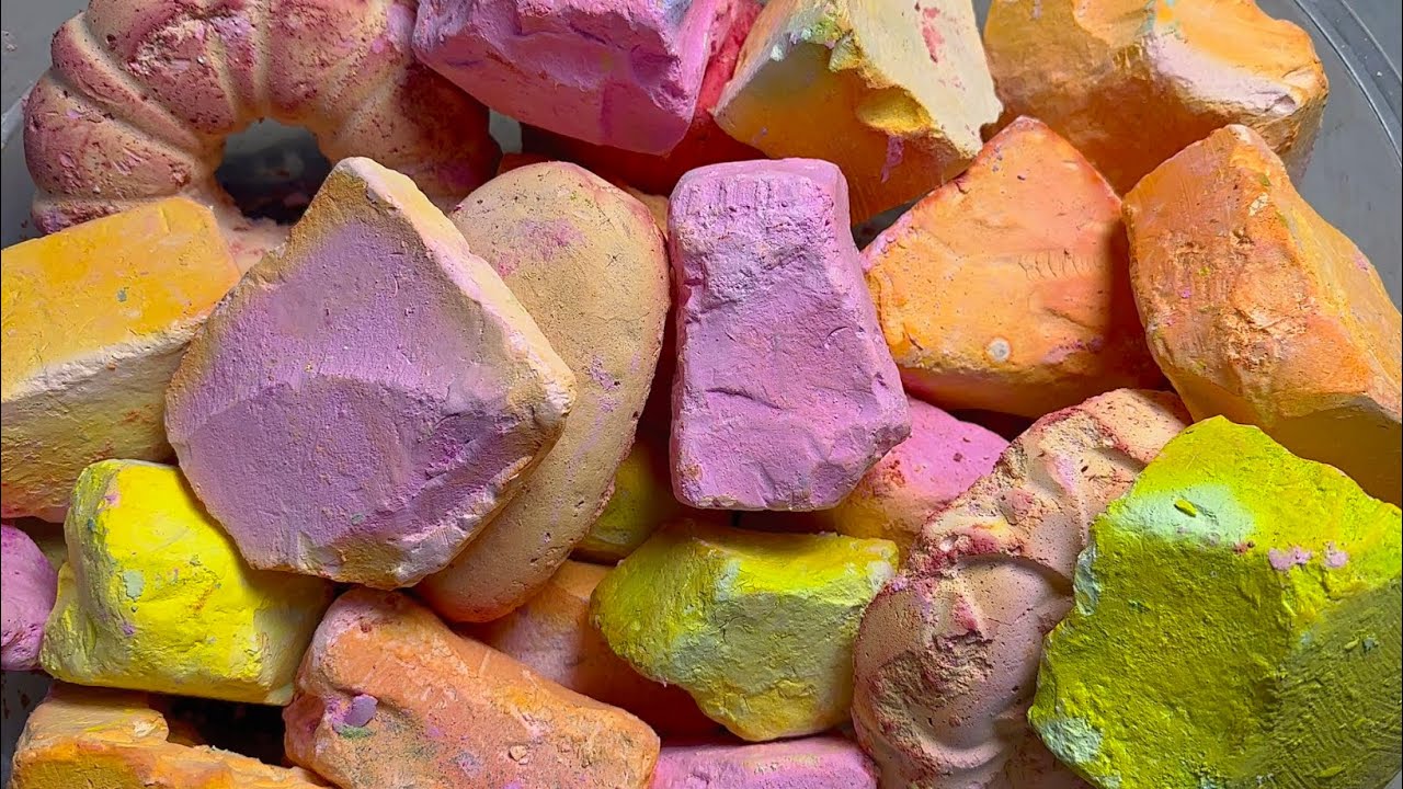Dyed Jumbo Chalk | Chalk Restructuring | Extremely Satisfying | Relaxing & Stress Relief | ASMR