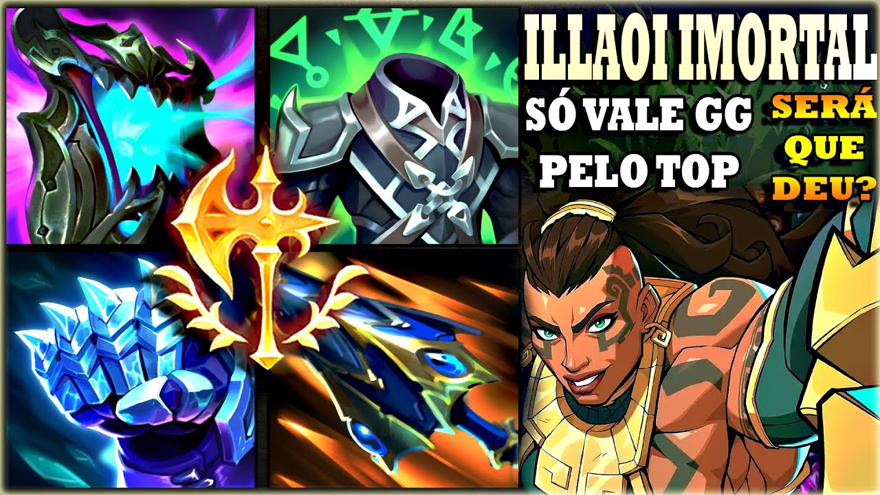 SÓ PODE SER GG PELO TOP - ILLAOI SPLIT PUSH 1 V 9