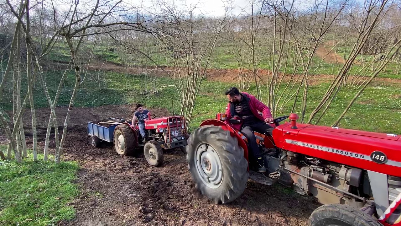 Massey 135 yardımına giden 148 08 blok ile çamurdan kurtardık
