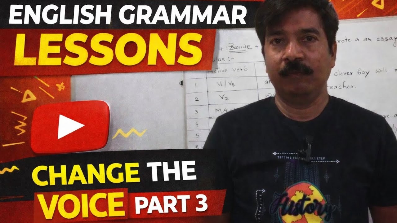 Change the Voice in English Grammar | Part 3 |
