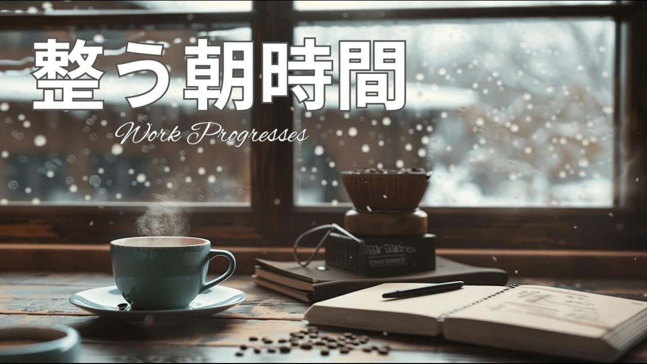 【作業用BGM】朝ルーティンで集中を整えるカフェBGM｜雪×コーヒー×Light Jazz