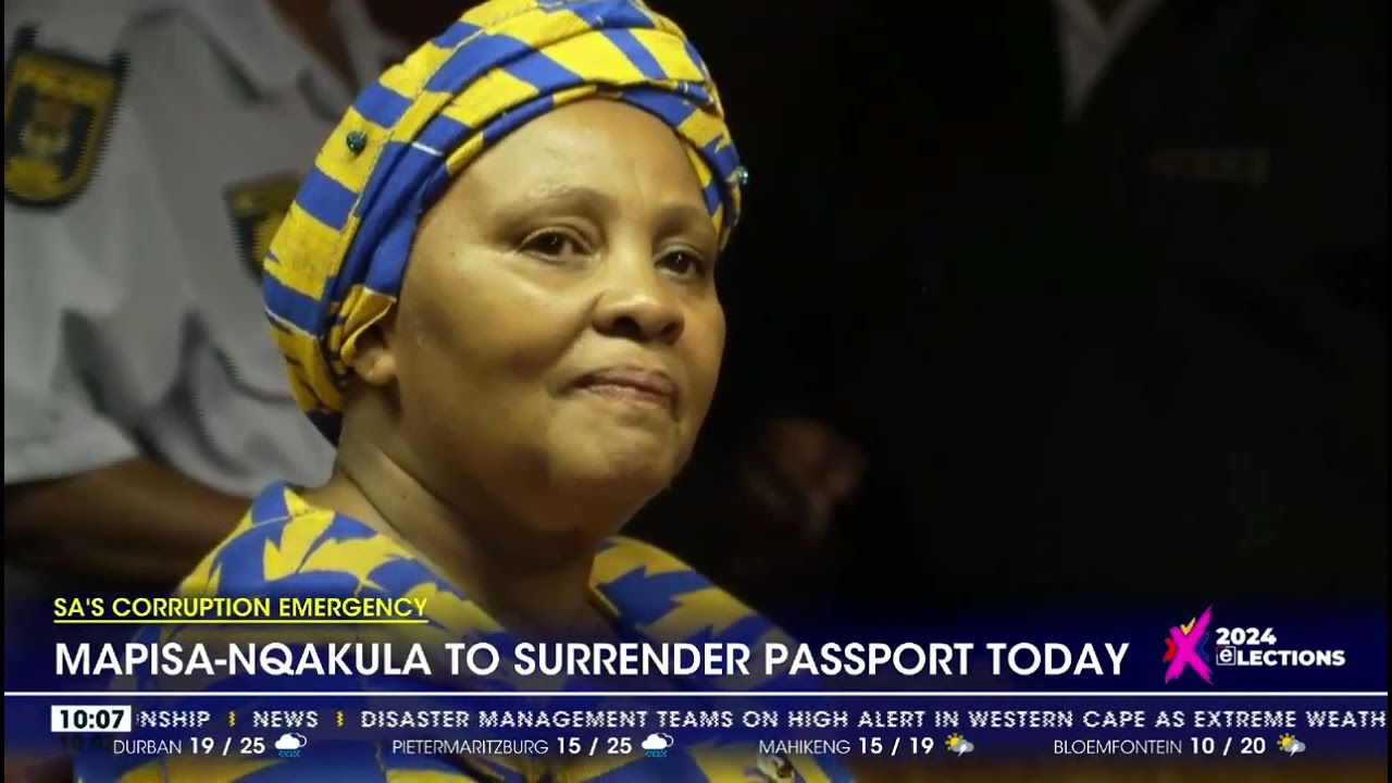 Nosiviwe Mapisa-Nqakula to surrender passport