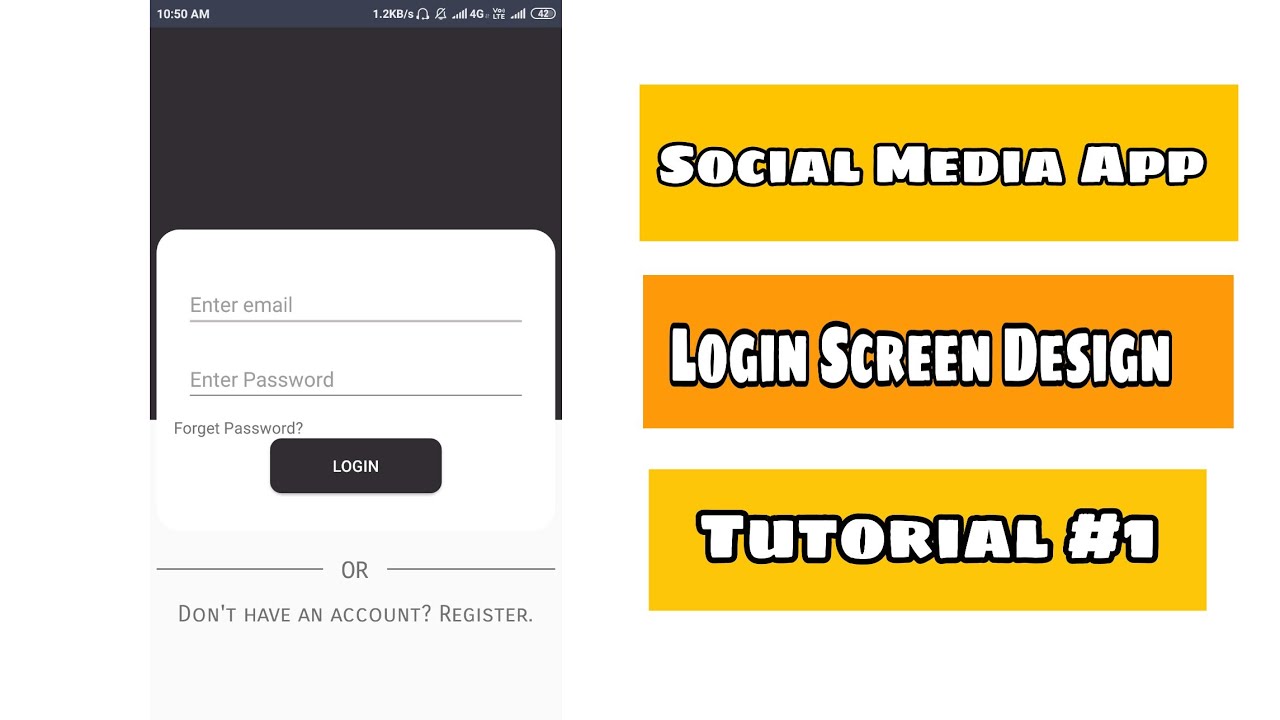 Social Media Android App Login Screen Design tutorial #1 | Instagram clone