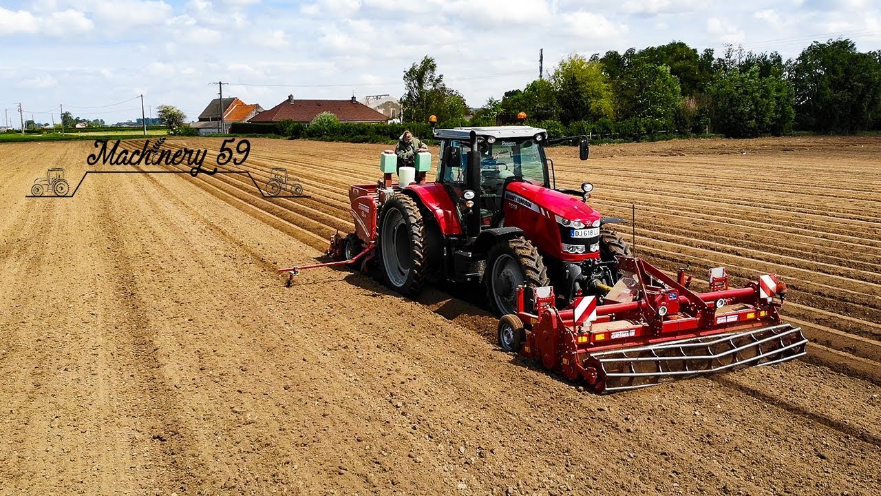 Plantation de pomme de terre 2018 avec 3 Massey Ferguson | Grimme | John deere