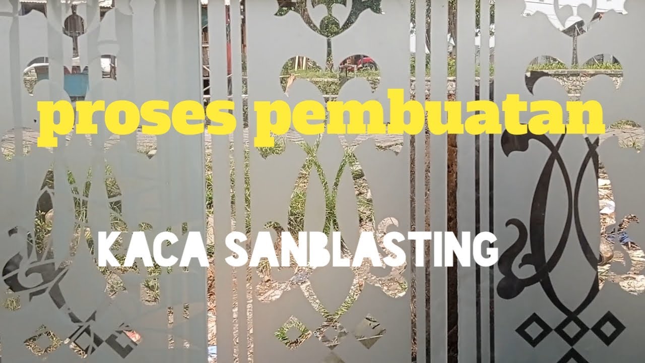 cara membuat kaca sandblast dengan motif ornamen//GLASS SANBLASTING