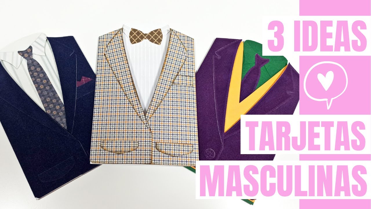 3 ideas de TARJETAS MASCULINAS inspiradas en Trajes de FAMOSOS (Parte #2)