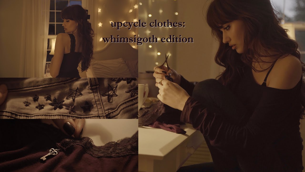 upcycle basic clothes: whimsigoth edition (zero experience required)