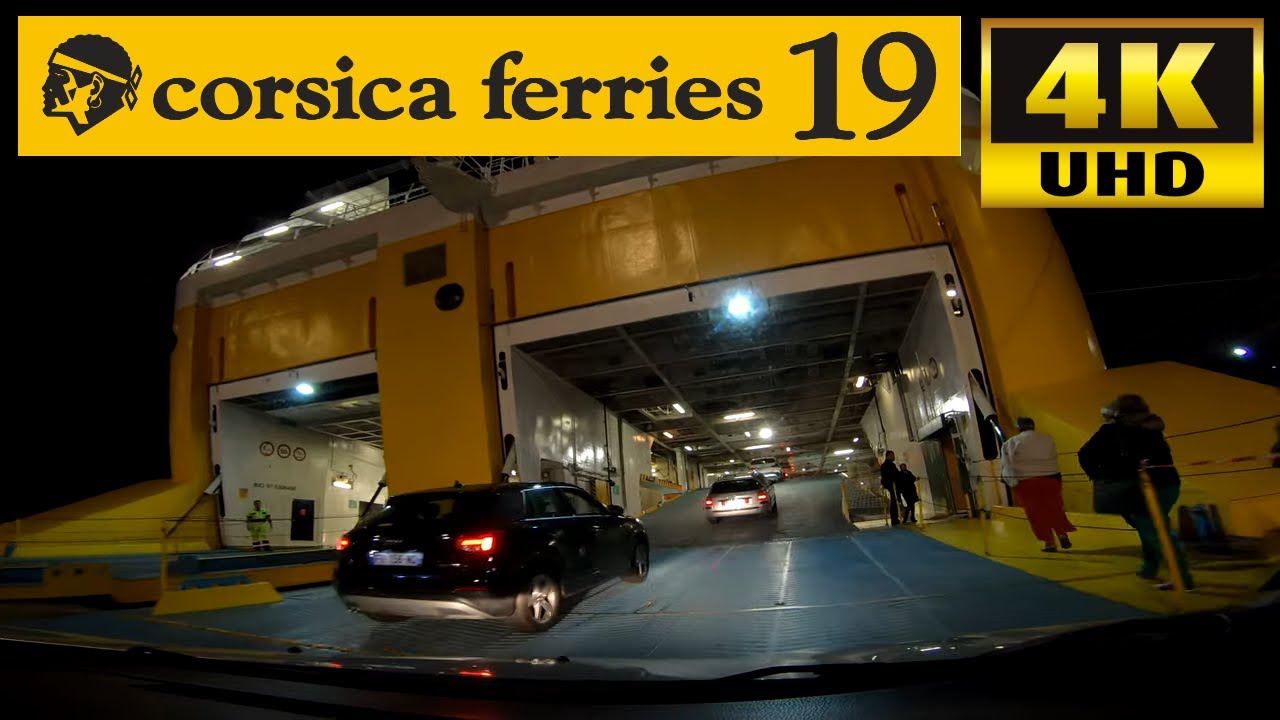 EMBARQUEMENT CORSICA FERRIES - AJACCIO-TOULON - CAMERA EMBARQUÉE - GoPro - 4K - (octobre 2019)