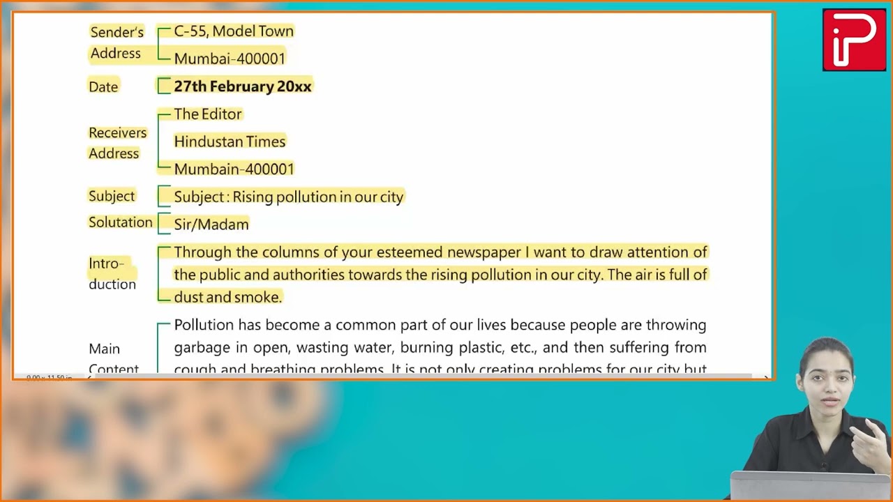 Ch 28 | Pan India | Grammar | Class 08 | Letter Writing | For children