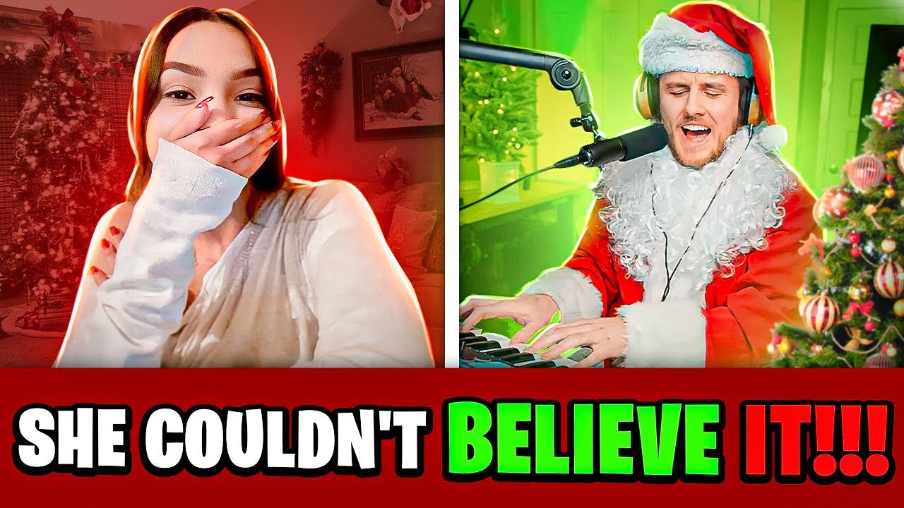 Santa SINGS for GIRLS on the NEW OMEGLE!!! (Monkey App)