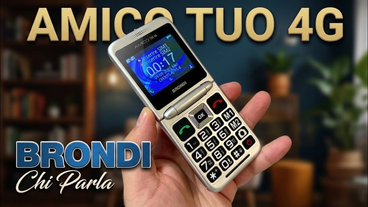 BRONDI Amico Tuo 4G: Идеальный телефон для пожилых людей? Он оснащен кнопкой SOS и отличается иск...