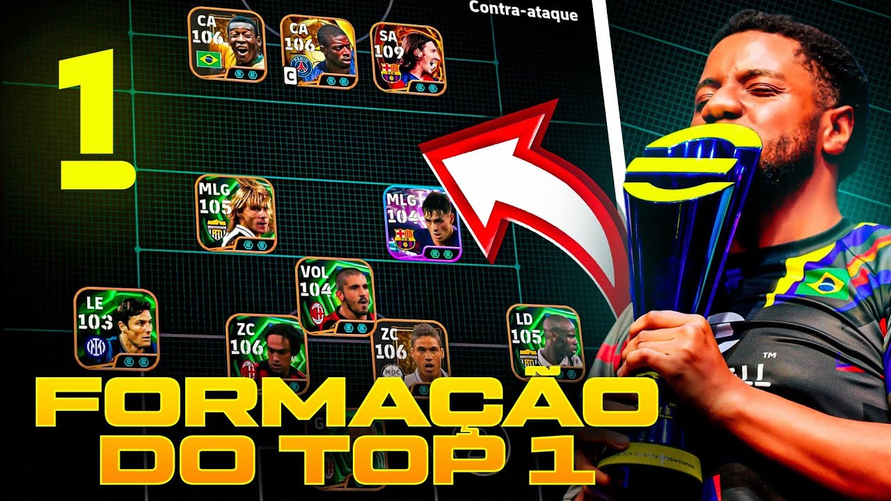 COMO MONTAR A 433 QUE CHEGUEI NO TOP 1 NA LIGA EFOOTBALL