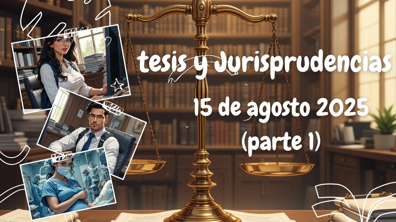 Parte uno 15 de agosto 2025 TESIS AISLADAS y JURISPRUDENCIA publicada en el SJF