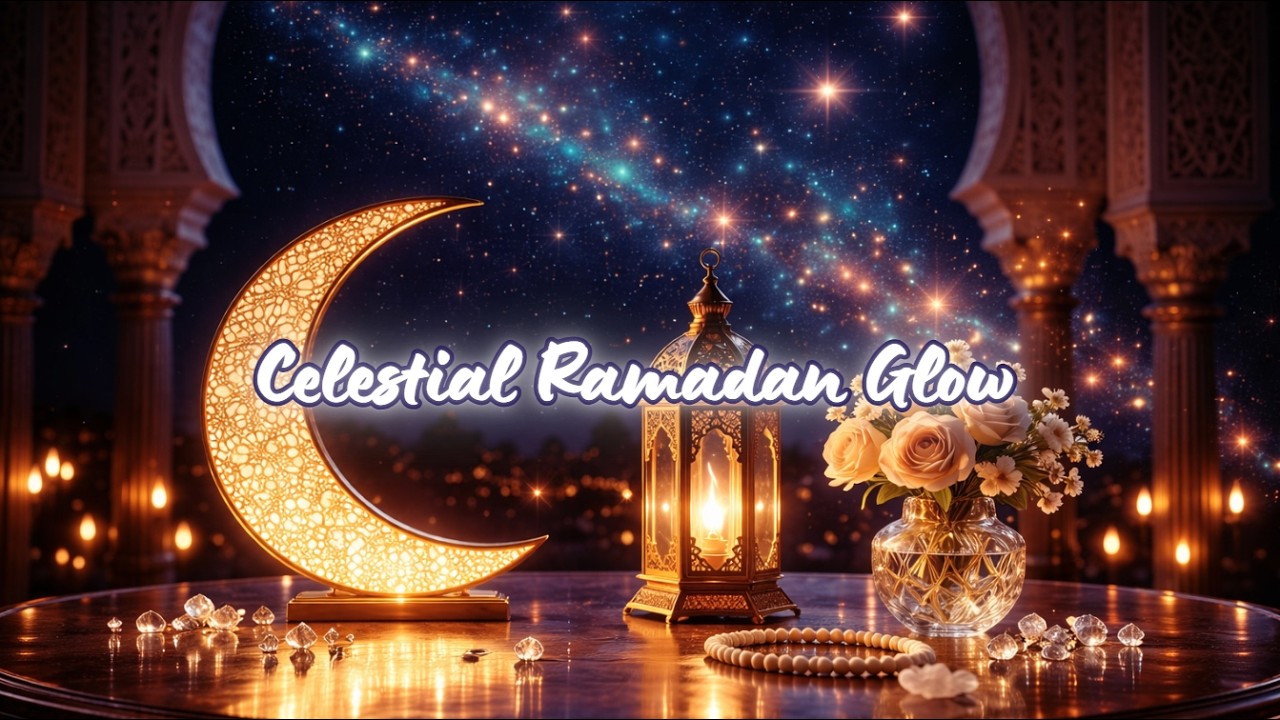 Celestial Ramadan Glow ✨ | Starry Night Islamic Ambience | Relaxing Ramadan