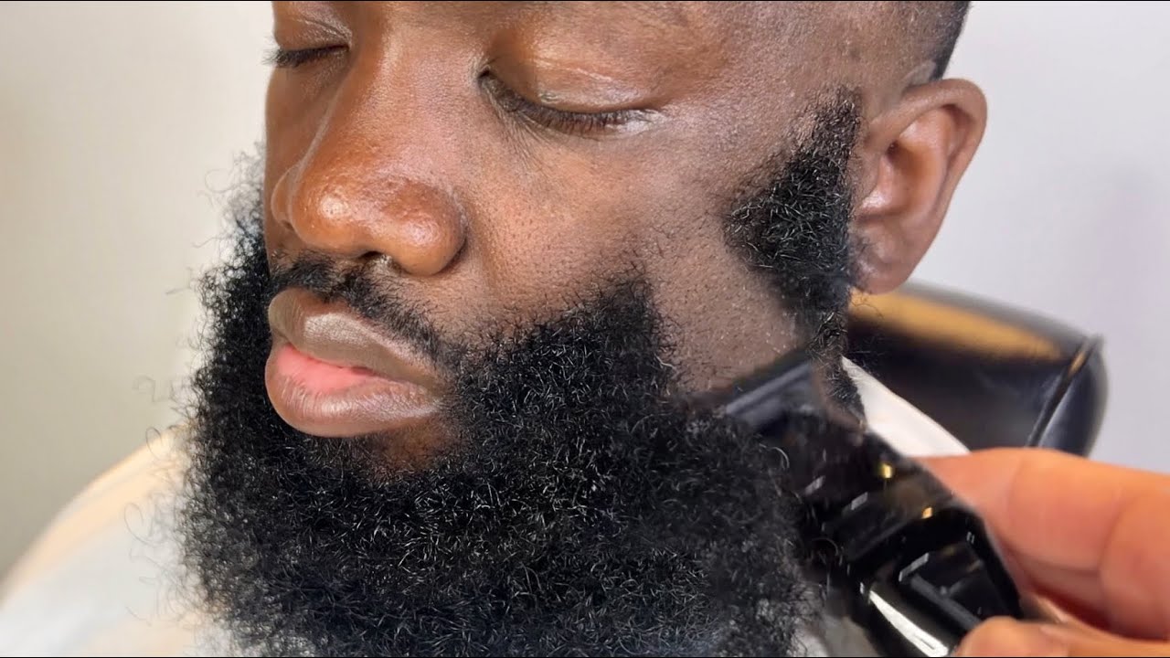ASMR: shaving a beard off