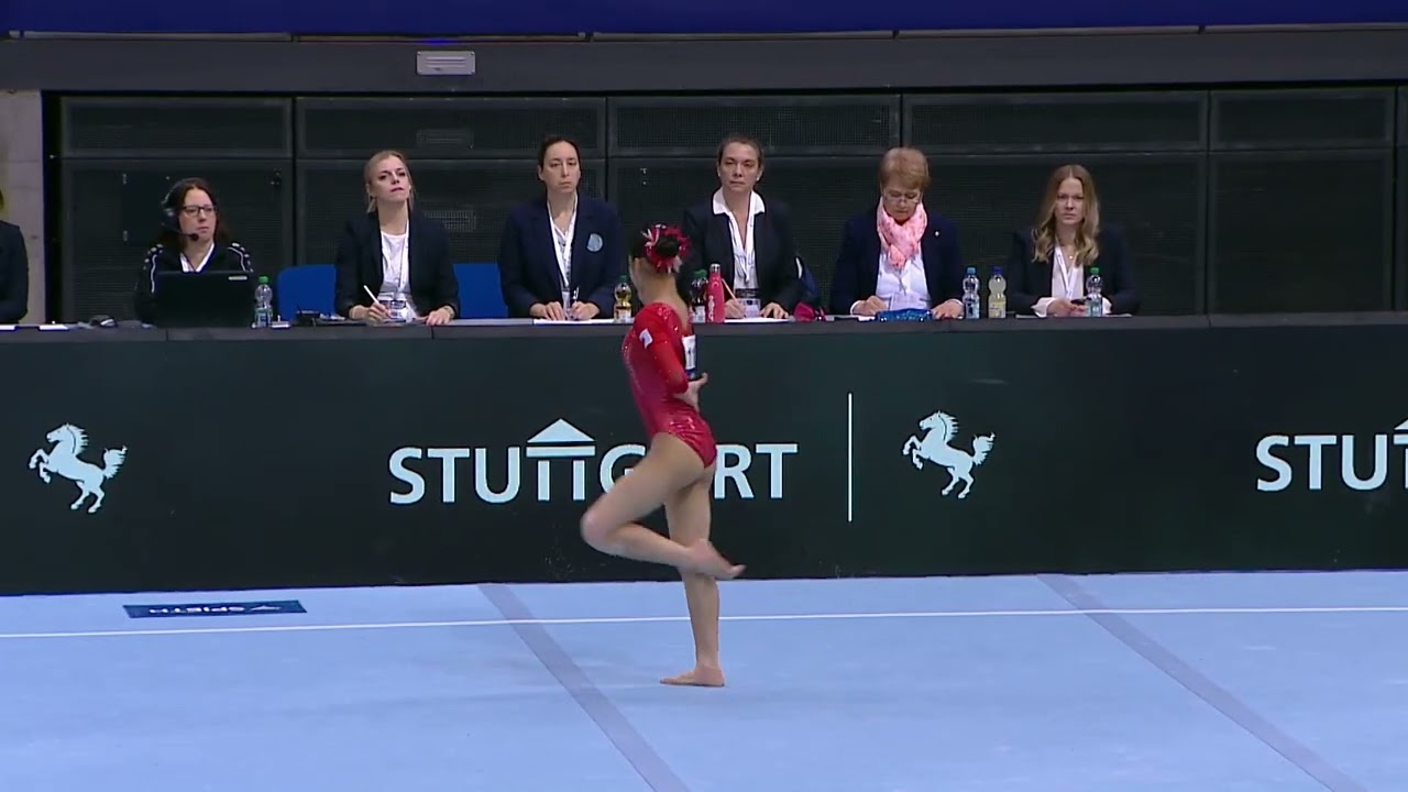 Remi WATANABE Japan Boden - EnBW DTB Pokal 2024 - Junioren Team Challenge Frauen Stuttgart - Turnen