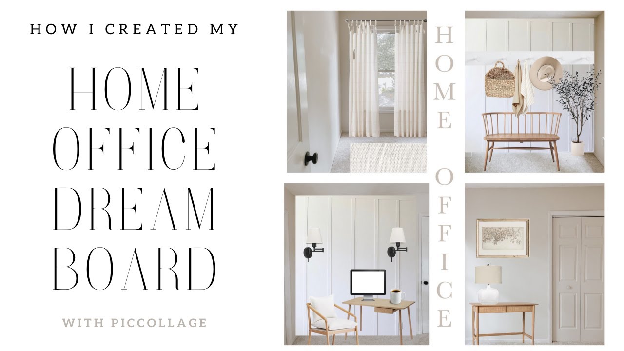 PLANNING OUR HOME OFFICE MAKEOVER WITH PicCollage | INTERIOR DESIGN | HOME DECORATING INSPIRATION