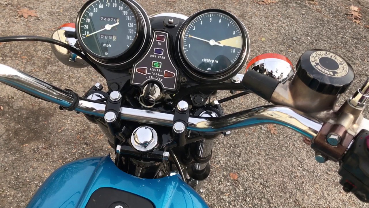 1975 Honda cb750 super sport cold start walk around