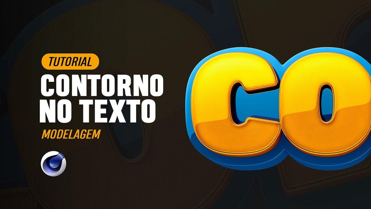 Técnica Objetiva para Criar um Contorno em Texto - Tutorial Cinema 4d