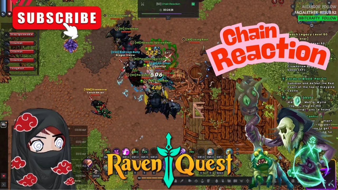 RavenQuest - CHAIN REACTION! (Best Dynamic Event for farming Human Effigies) FTing Bully