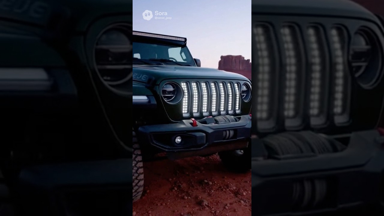Светодиодная подсветка в решетке радиатора Jeep! 🐤 