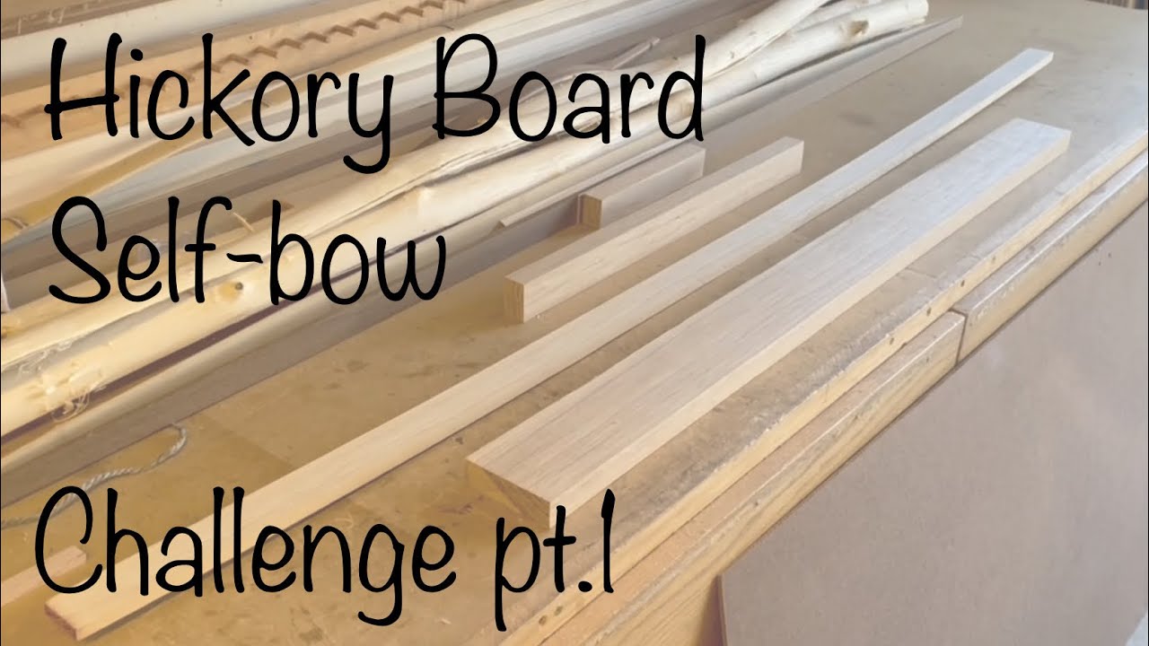 Short hickory board self bow Pt.1 - board selection and layout