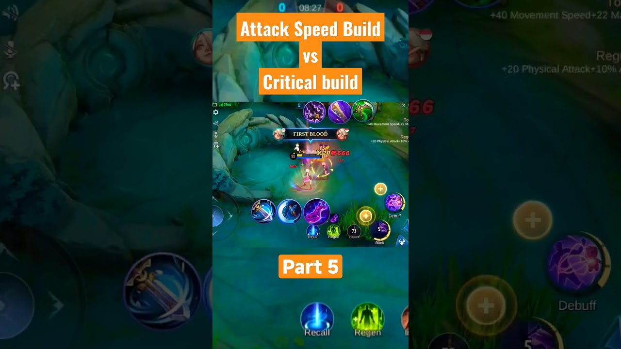 Melissa Attack speed build vs Critical build. #mlbb #mobilelegends #melissa