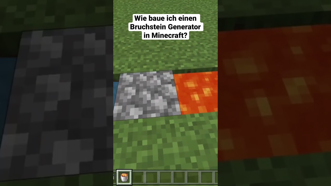 Wie baue ich einen Bruchstein Generator in Minecraft?🌲🪨
