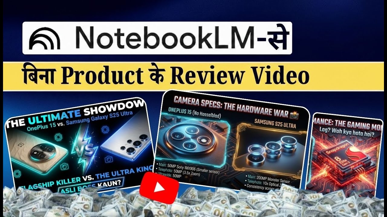 NotebookLM Se Faceless Gadgets Comparison & Review Video Kaise Banaye | Step by Step AI Method
