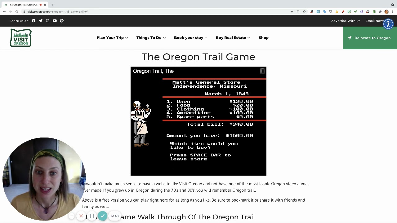 How to play the Oregon Trail online