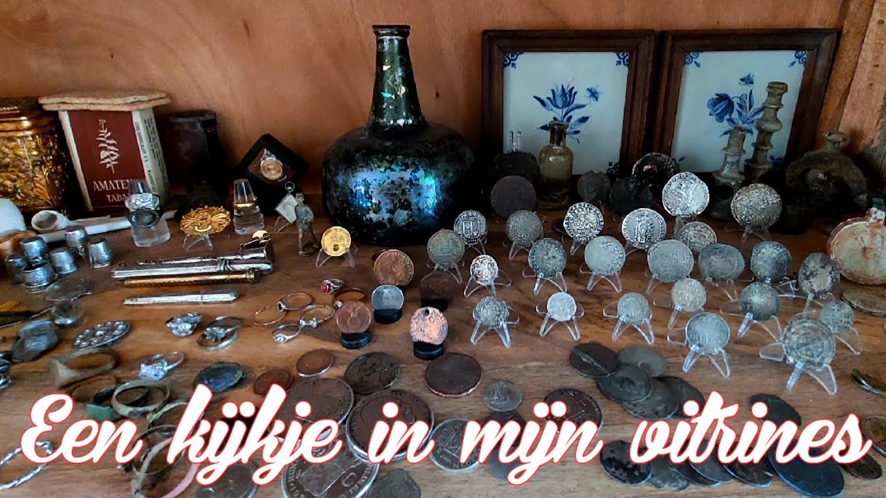metaaldetector vondsten    mijn vitrinekasten
