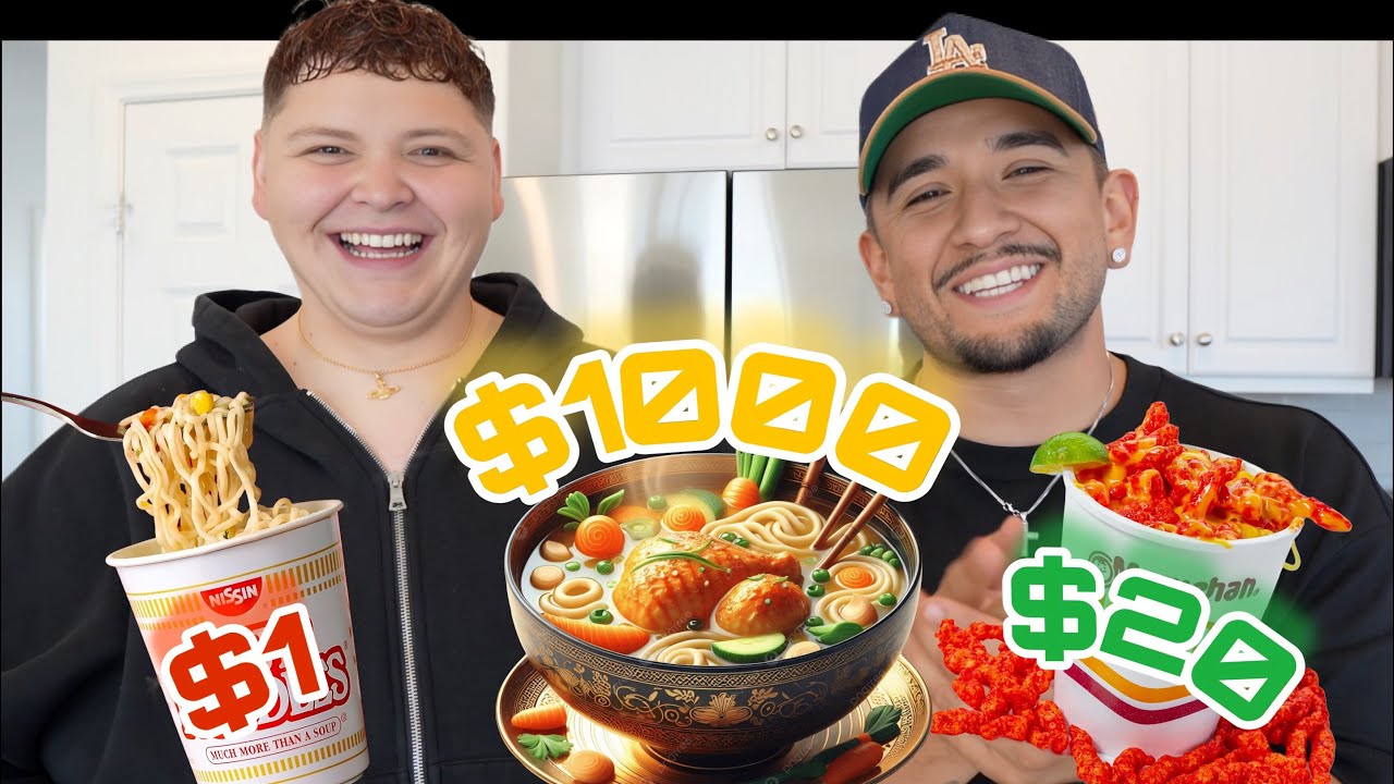 $1 VS $1000 THE Ramen Test (GROSS!!!) w/ADAMRAYOKAY