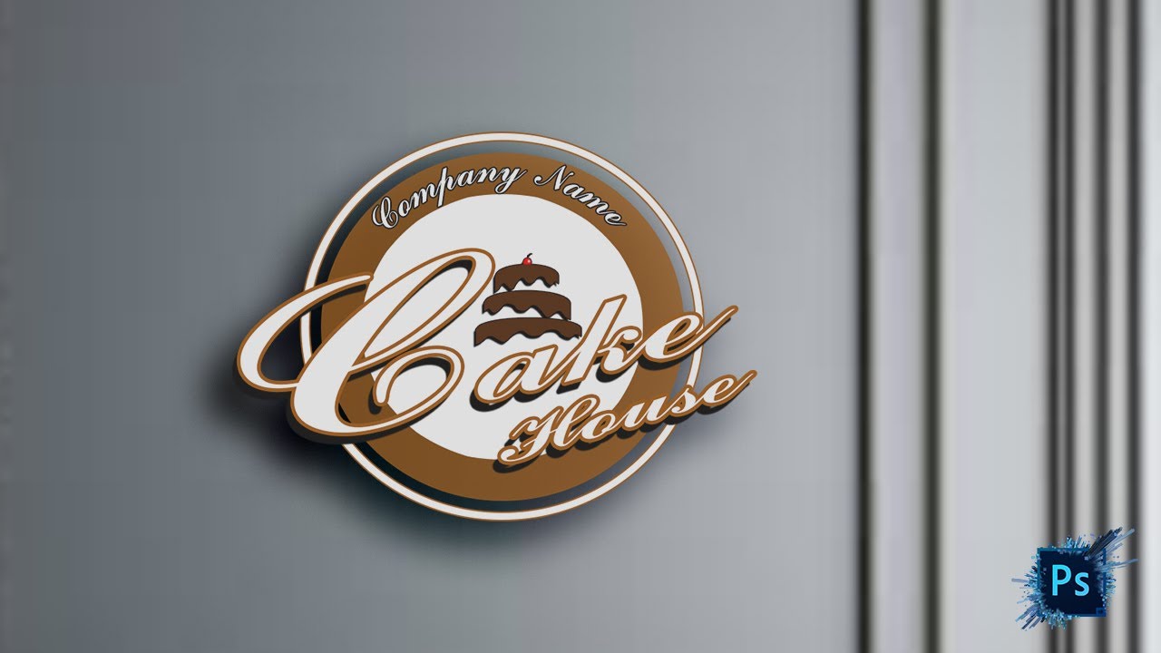 Cake Logo Design In Photoshop by S and A studio.