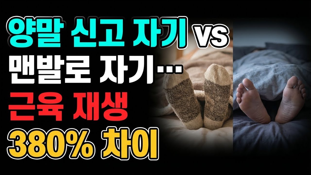 양말 신고 자기 vs 맨발로 자기… 근육 재생 380% 차이