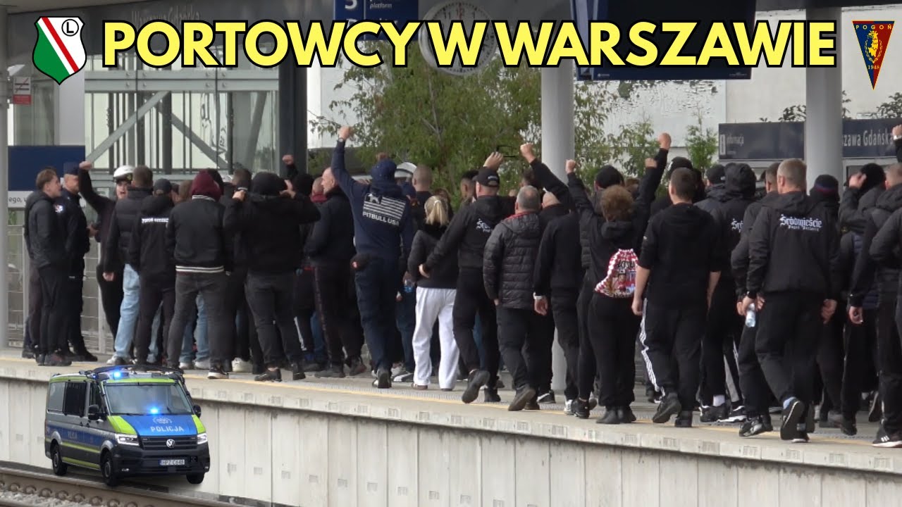 LEGIA - POGOŃ SZCZECIN 28.09.2025 - Przyjazd kibiców Pogoni, przejazdy i zabezpieczenie policyjne