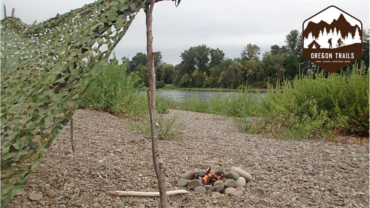 Camo Net Shelter & Lunch By the River